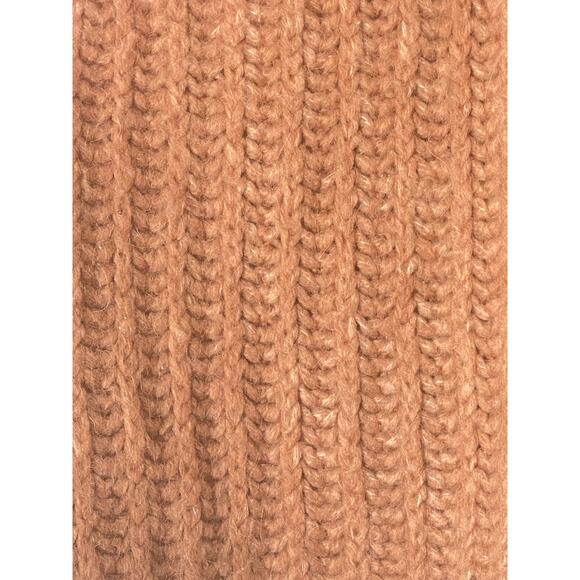 FREE PEOPLE CHUNKY ALPACA WOOL BLEND TURTLENECK SWEATER PAPAYA ORANGE KNIT COZY - Picture 10 of 12